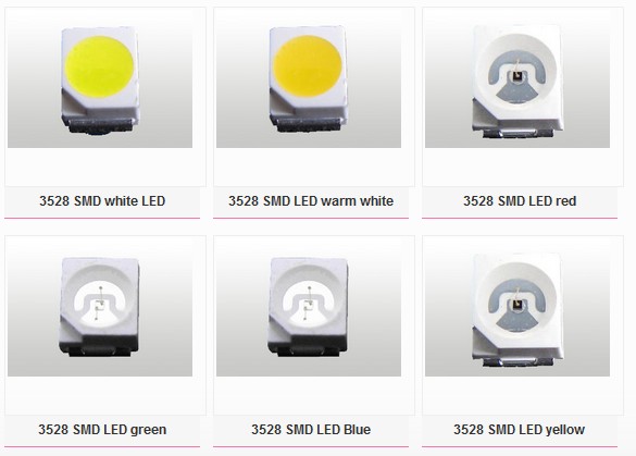 SMD LED 3528/1210 Assortment – Ultra Bright Red, Yellow, Blue, Green, Pink, Warm White