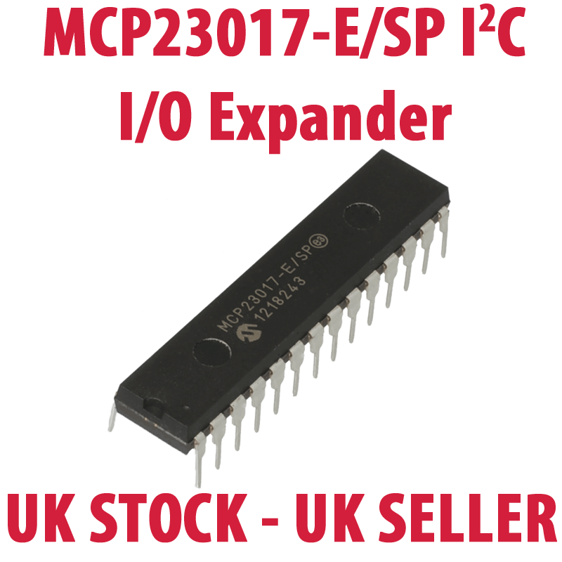 MCP23017-E/SP MCP23017 DIP-28 16-Bit I/O Expander With I2C Interface IC 