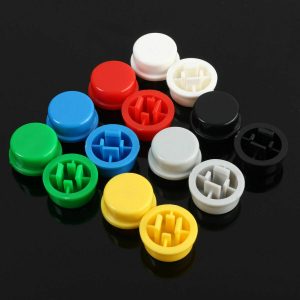 140pcs Round Tactile Button Caps Kit For 12x12x7.3mm Tact Switches PCB DIY