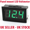 DC 0-99V 3 Wire LED Digital Display Panel Mount Voltmeter Car Boat Caravan Green - Image 2